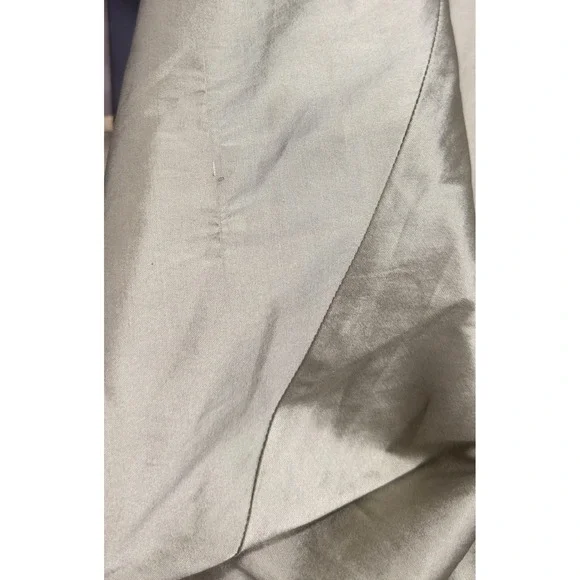 Monique Lhuillier Satin Pleated Sleeveless Halter Dress - Sage Green - Size 10 - Picture 6 of 6